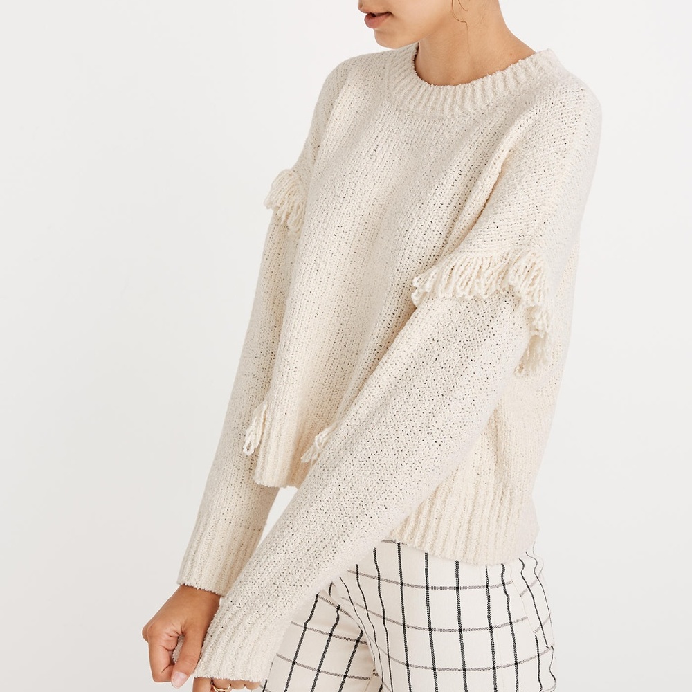 Madewell Montford Fringe Pullover Sweater - Picture 2 of 5